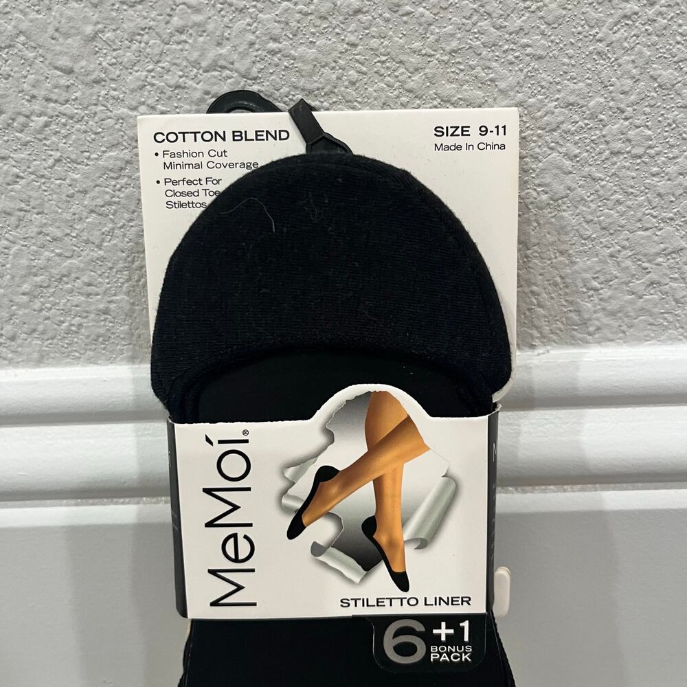 NWT MeMoi Women's Pack of 7 Stiletto Liner Socks | Size 9-11